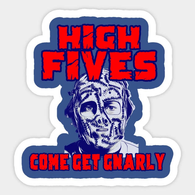 High Fives Gnarly Goalie Sticker by HighFivesPunkRockPodcast